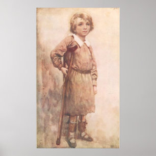 Tiny Tim...His active little crutch Poster