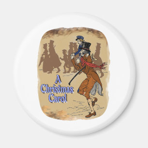 Tiny Tim on Bob Crachit's shoulder Magnet