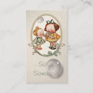 Tiny Toddlers Vintage Illustration Profile Card