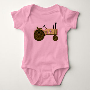 Tiny Tomboy Tractor Baby Bodysuit