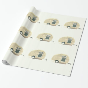 tiny trailer gypsy caravan wrapping paper