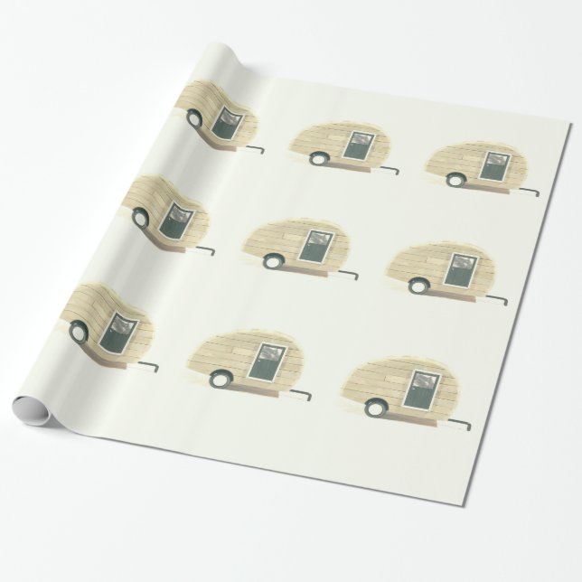 tiny trailer gypsy caravan wrapping paper (Unrolled)