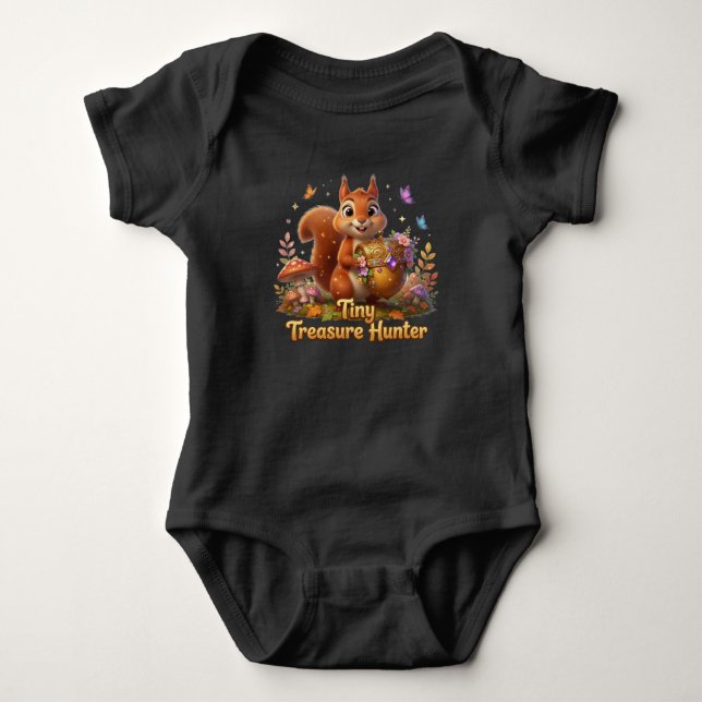 Tiny Treasure Hunter Baby Bodysuit (Front)