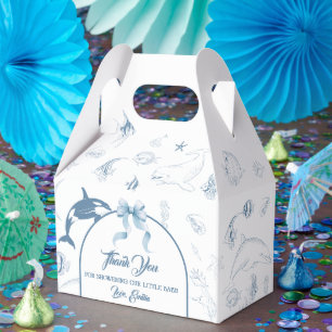 Tiny Treasures Ocean Baby Shower Favor Box