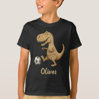 Tiny Trex Playing Soccer Personalized