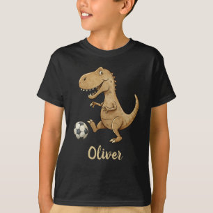 Tiny Trex Playing Soccer Personalized T-Shirt