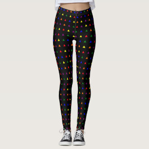 Tiny Triangles Pattern Pride Colours Leggings