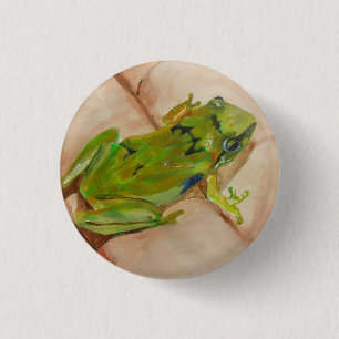 Tiny Tropical Frog 1 Inch Round Button