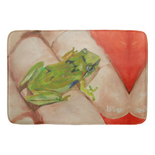 Tiny Tropical Frog Bath Mat