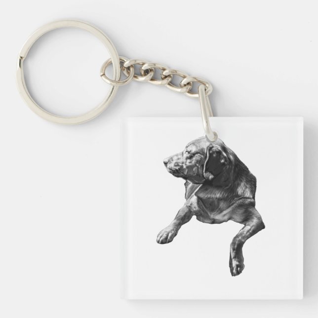Tiny Turn: Labrador Charm Keychain (Front)