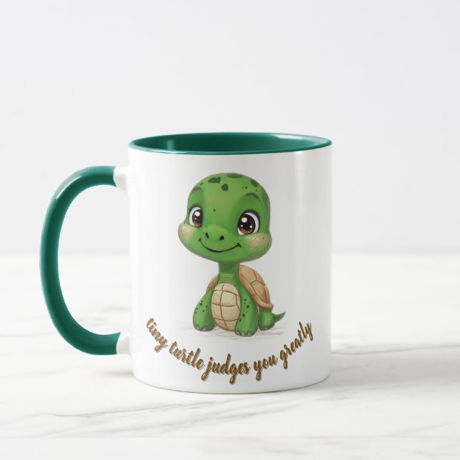 Tiny Turtle Judges You Mug (Left)