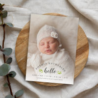 Tiny Twigs Photo Overlay Faire-part de naissance