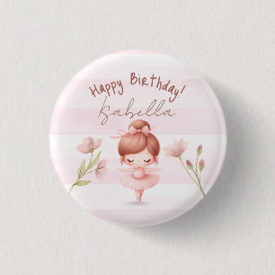Tiny Twirls – Ballerina 1 Inch Round Button
