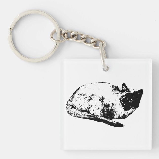Tiny vector curl keychain (Front)