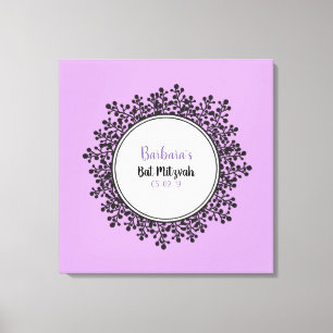 TINY VINES Bat Mitzvah Sign-In Board Canvas Print