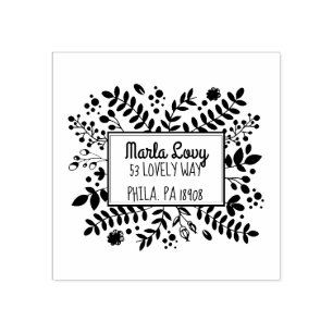 TINY VINES Return Address Stamp