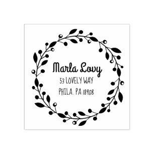 TINY VINES Return Address Stamp