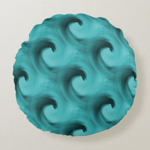 Tiny waves..... round pillow