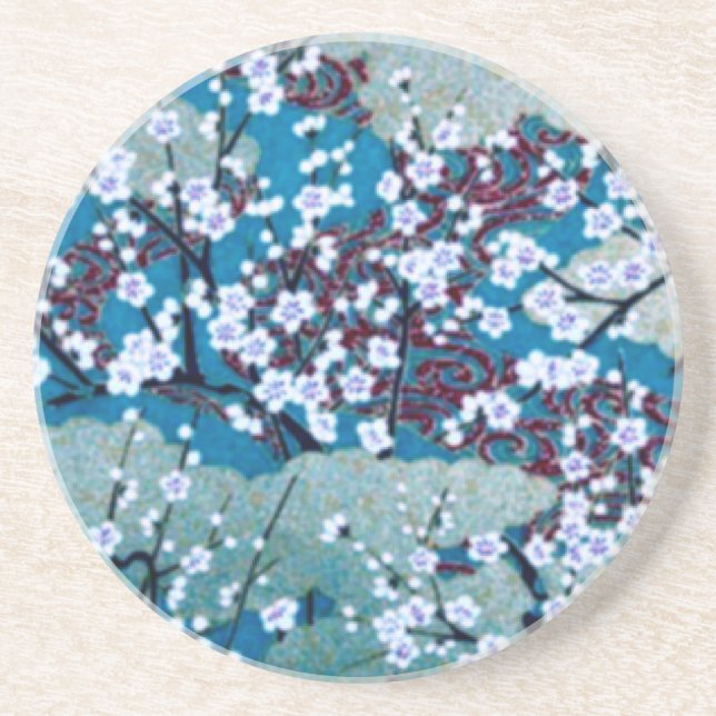 Tiny White Flowers Coaster (Front)