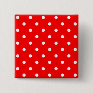 Tiny White Polka Dots 2 Inch Square Button