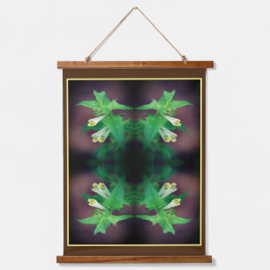 Tiny White Wildflower Close Up Abstract Hanging Tapestry