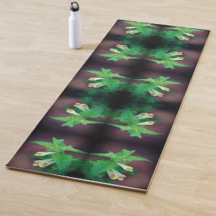 Tiny White Wildflower Close Up Abstract Yoga Mat