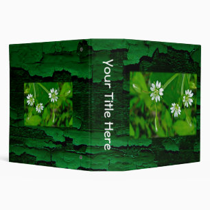 Tiny White Wildflower Coordinating Items Binder
