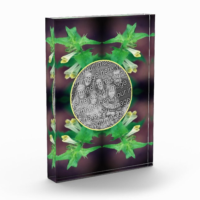 Tiny White Wildflower Create Your Own  Photo Block (Left)