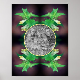Tiny White Wildflower Frame Create Your Own Photo Poster
