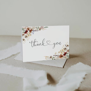 Tiny Wildflower Baby Shower Thank You Card