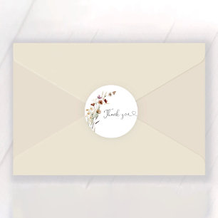 Tiny Wildflower Bridal Shower  Classic Round Sticker