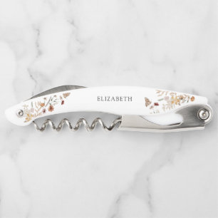Tiny Wildflower Bridal Shower Corkscrew