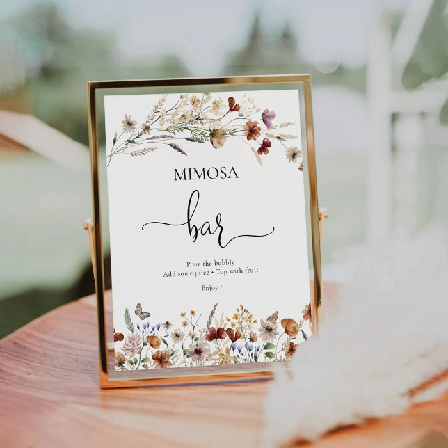 Tiny Wildflower Gold Mimosa Bar Sign (Creator Uploaded)