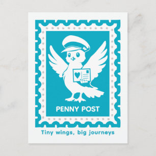 Tiny Wings Big Journeys Penny Post Postcard