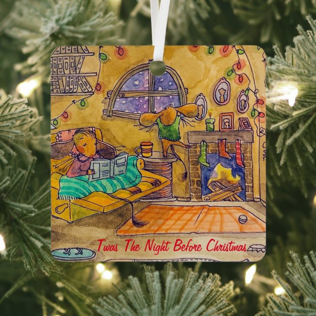 TinyTown "Twas The Night Before Christmas"  Metal Ornament (Insitu)