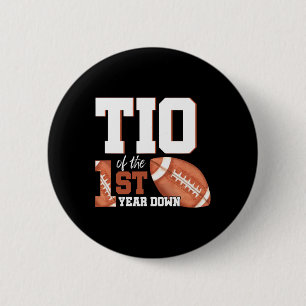 Tio Of The 1 Year Old Birthday Football 1st Year D 2 Inch Round Button