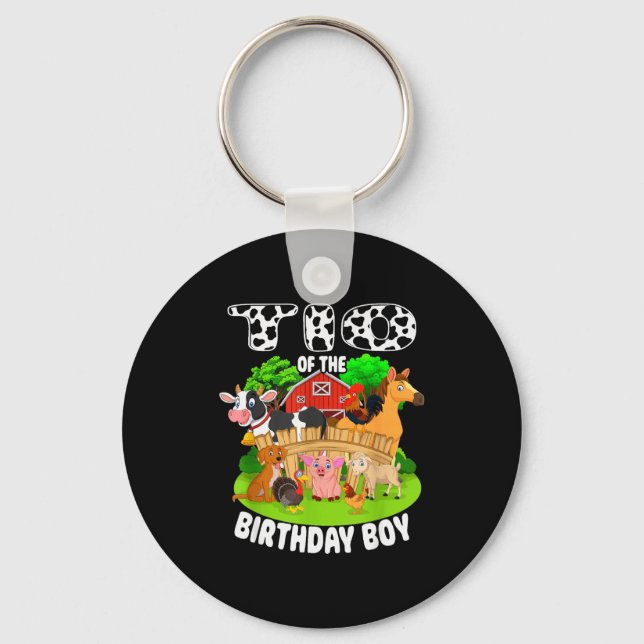 Tio Of The Bday Boy Farm Animals Matching Farm The Keychain (Front)