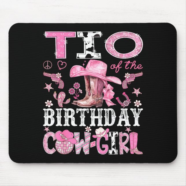 Tio Of The Birthday Cow-girl Nk Disco Rodeo Tio  Mouse Pad (Front)