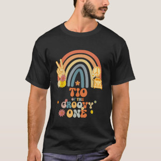 Tio of the Groovy One Rainbow Boho Birthday Party T-Shirt