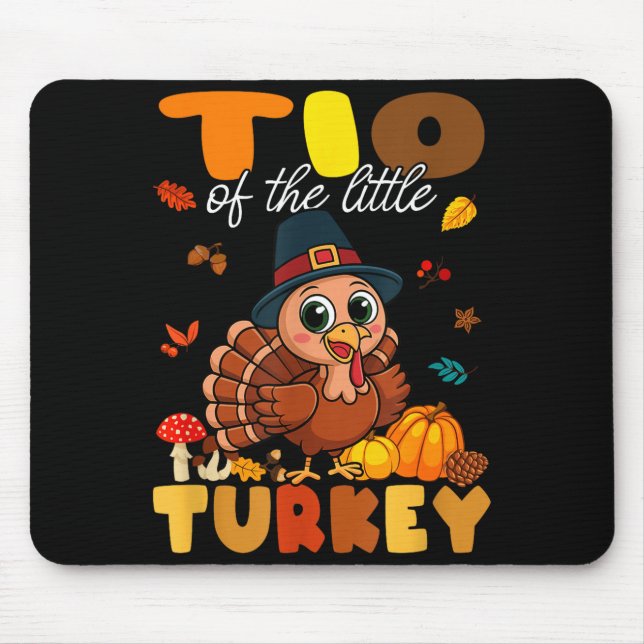 Tio Of The Little Turkey Thanksgiving Baby Shower  Mouse Pad (Front)
