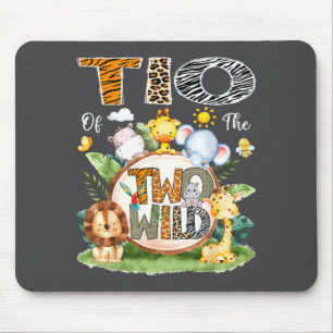 Tio Of The Two Wild 2nd Birthday Boy Jungle Safari Mouse Pad