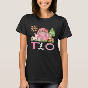 Tio Pink Farm Animal Birthday Kids Matching Family T-Shirt