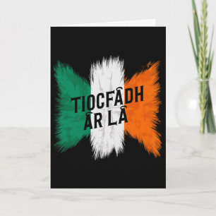 Tiocfaidh Ar La Vintage Ireland Irish Flag Irish R Card