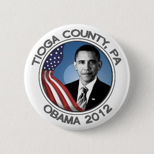 Tioga County for Obama 2012 Portrait 2.25" Button