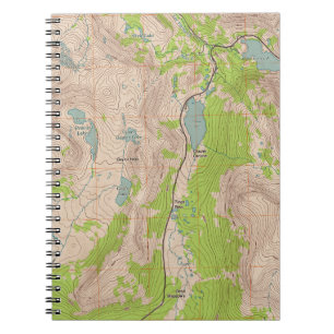 Tioga Pass, California Topographic Map Notebook
