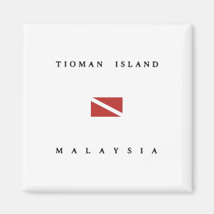 Tioman Island Malaysia Scuba Dive Flag Magnet