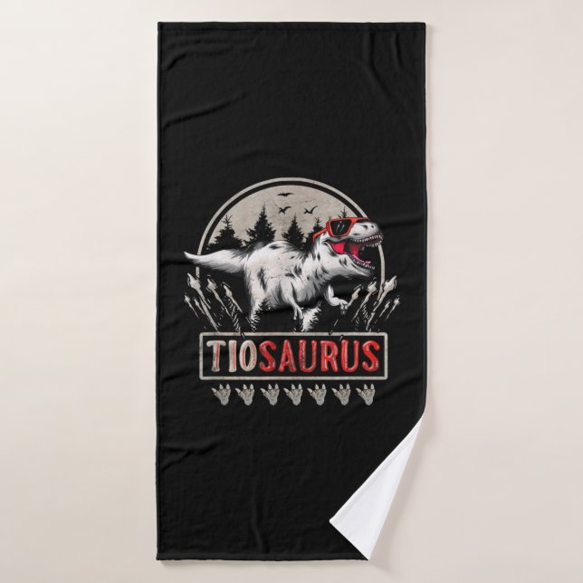 Tiosaurus T Rex Dinosaur Tio Saurus With Sunglasse Bath Towel (Bath Towel)