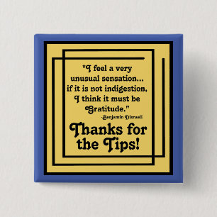 Tip appreciation 2 inch square button