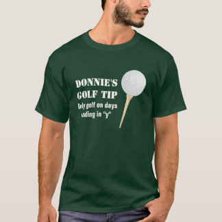 Tip de golf personnalisé Golfer Green T-shirt