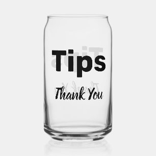 Tip Jar Can Glass